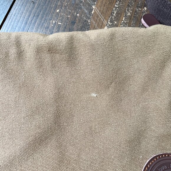 Brown Messenger Bag by Augur Strauss, Canvas Bag with Leather Accents - Picture 8 of 14